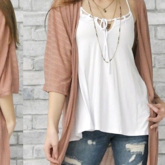 Lightweight Knit Open  Cardigan - Picture 12 of 16